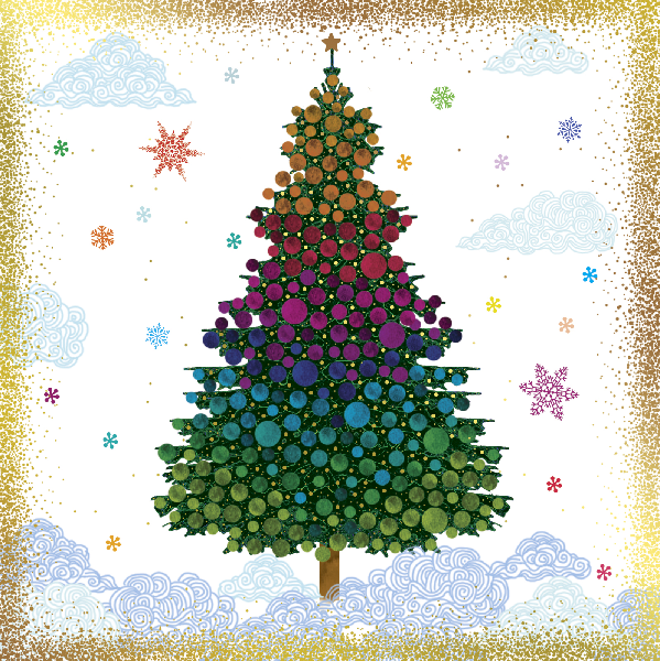 Arbre De Noel French Christmas Card