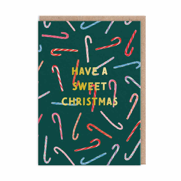 Sweet Candy Canes Christmas Card