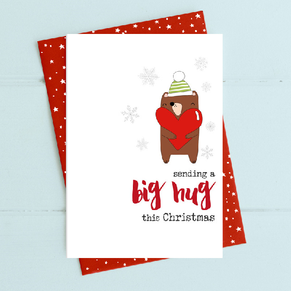 Big Bear Hug Christmas Card