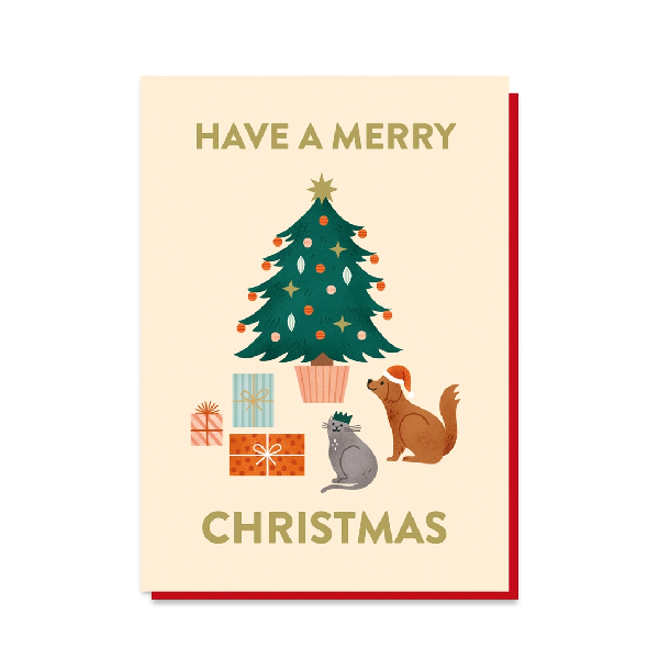 Christmas Pets Holiday Card