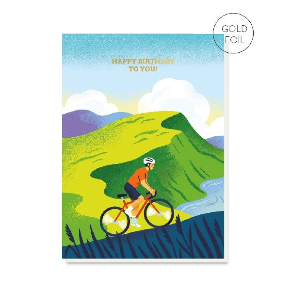 The Cyclist Birthday Card