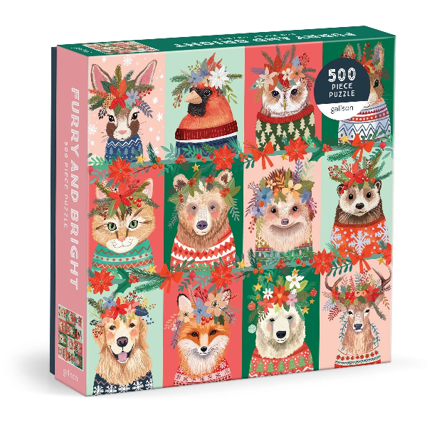 Galison 500 Piece Puzzle | Furry And Bright