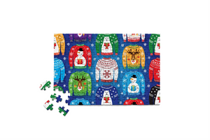 MicroPuzzles 150 Piece Mini Jigsaw Puzzle | Holiday Sweaters