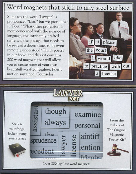 Magnetic Poetry Kit | Lawyer Poet