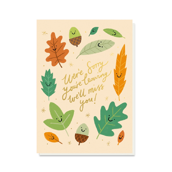 Autumn Leaves Goodbye Card