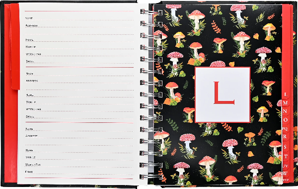 Mushrooms Large Address Book