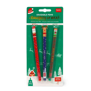 Naughty or Nice Erasable Gel Pen Set