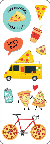 Pizza Party Sticker Set