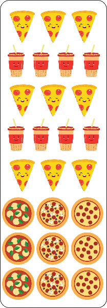 Pizza Party Sticker Set