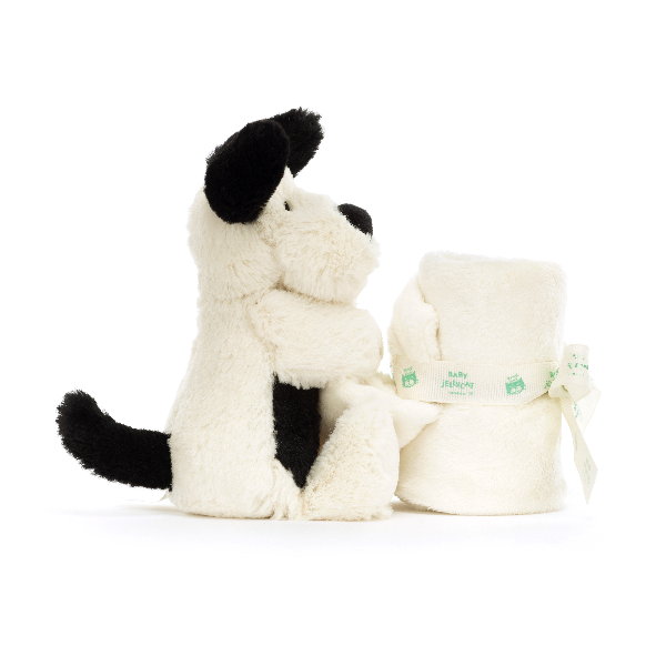 Jellycat Bashful Black And Cream Puppy Soother