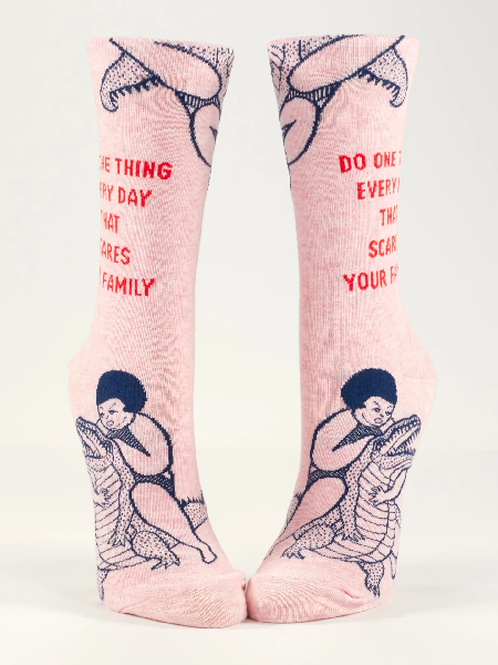 Blue Q Women's Crew Socks | Scares Your Family