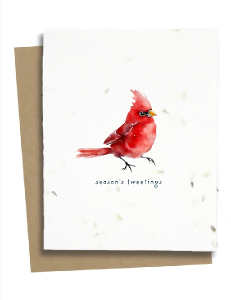 Season's Tweetings Plantable Christmas Card