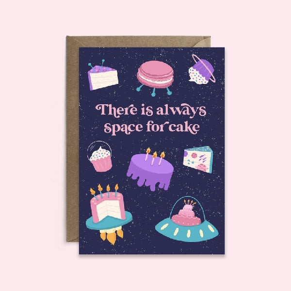 Space For Cake Birthday Card