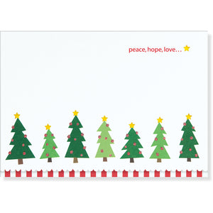 Sparkly Christmas Trees Boxed Holiday Cards| Set of 20