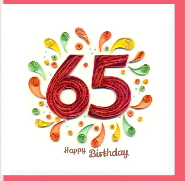 65th Birthday Quilling Card