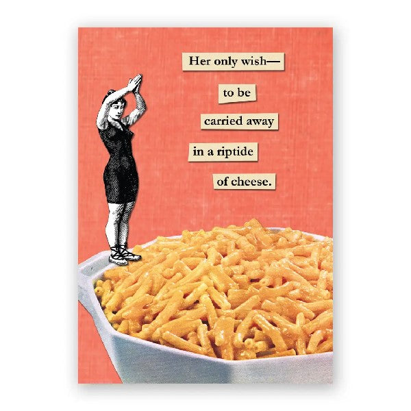 Riptide Of Cheese Blank Humour Card