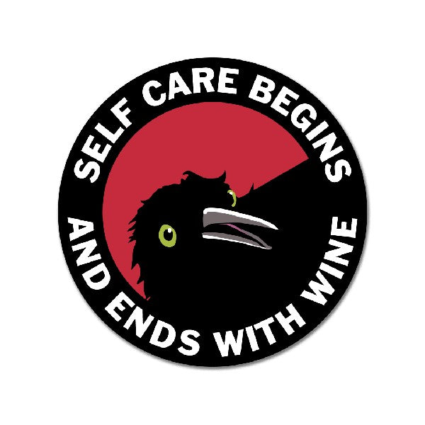 Self Care Begins With Wine Sticker