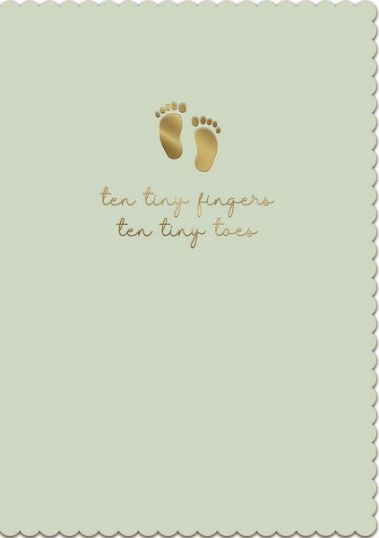 Ten Tiny Fingers New Baby Card